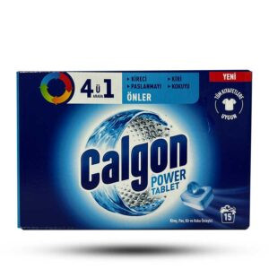 قرص جرم گیر ماشین لباسشویی کالگون calgon بسته 15 عددی