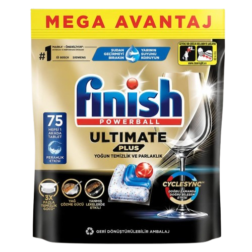 قرص ماشین ظرفشویی فینیش مدل Ultimate Plus Hepsi 1 Arada بسته 75 عددی